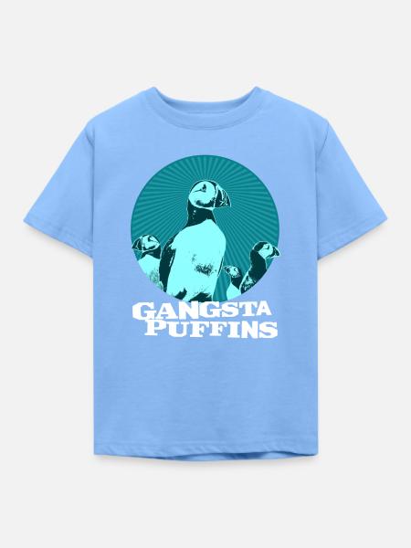 Gangsta Puffins - Kinder T-Shirt - Himmelblau