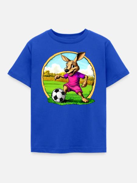 Fussball Kängurus - Kinder T-Shirt - Royalblau