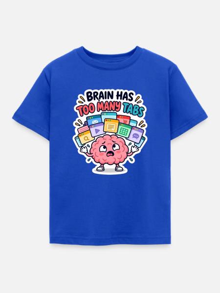 Gehirn mit zu vielen Tabs - Kinder T-Shirt - Royalblau