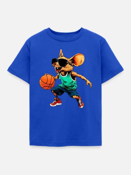 Basketball Maus - Kinder T-Shirt - Royalblau