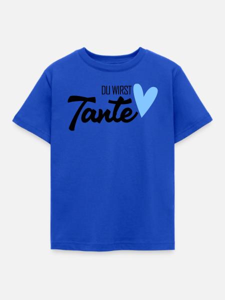 Tante werden - Kinder T-Shirt - Royalblau
