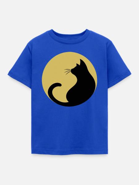 Katze Mond - Kinder T-Shirt - Royalblau