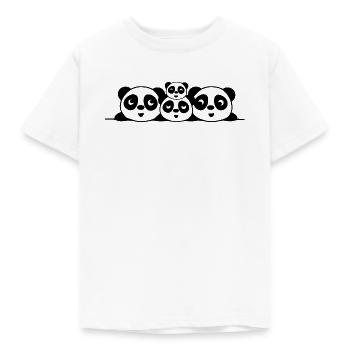 Familie Pandas 2 Eltern 2 Kinder - Kinder T-Shirt - Weiß - Vorne - AI Model Kid Male (0cm)