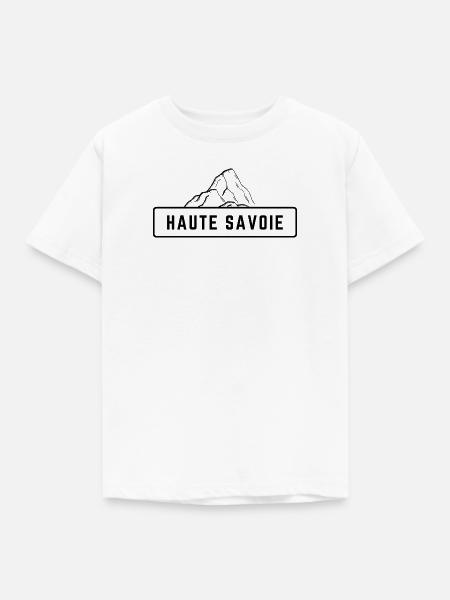 Haute Savoie Schwarzer Berg - Kinder T-Shirt - Weiß