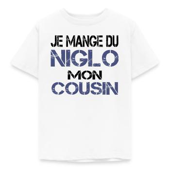 Je mange du Niglo - T-shirt Enfant - blanc - Devant - AI Model Kid Male (0cm)