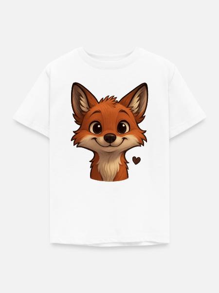 Happy Fox – clever & charmant - Kinder T-Shirt - Weiß