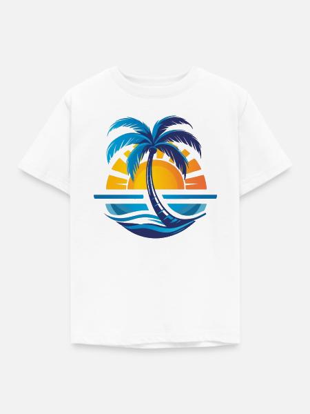 Urlaubszeit - Kinder T-Shirt - Weiß