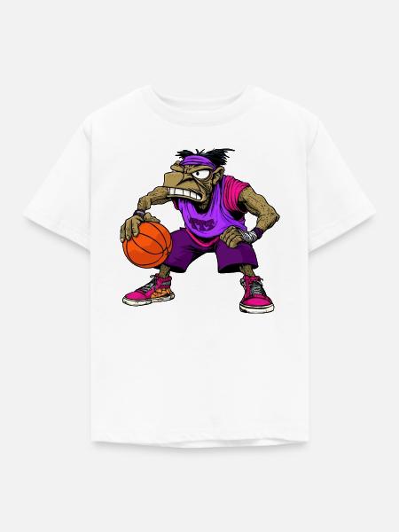 B-Ball Hip-Hop Rap - Kinder T-Shirt - Weiß