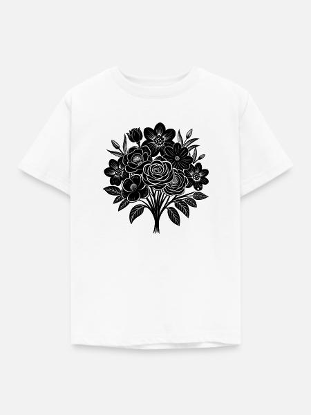 Blumenstrauß - Kinder T-Shirt - Weiß