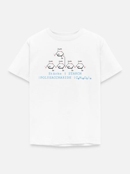 Stärkemolekül - Kinder T-Shirt - Weiß