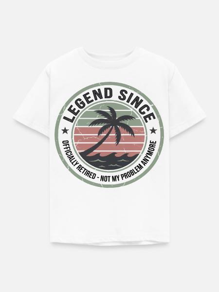 Retro Palmeninsel Sunset - Kinder T-Shirt - Weiß