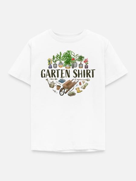 Garten Shirt - Kinder T-Shirt - Weiß