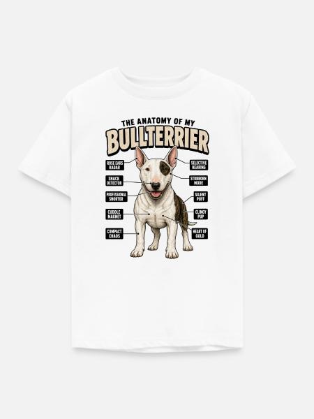 Lustiges Hundetraining Bullterrier Hundebesitzer - Kinder T-Shirt - Weiß