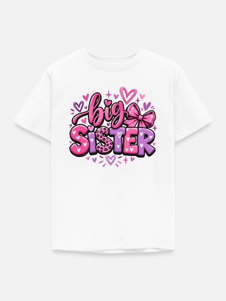 Big Sister - Große Schwester - Geschwister - Kinder T-Shirt - Weiß