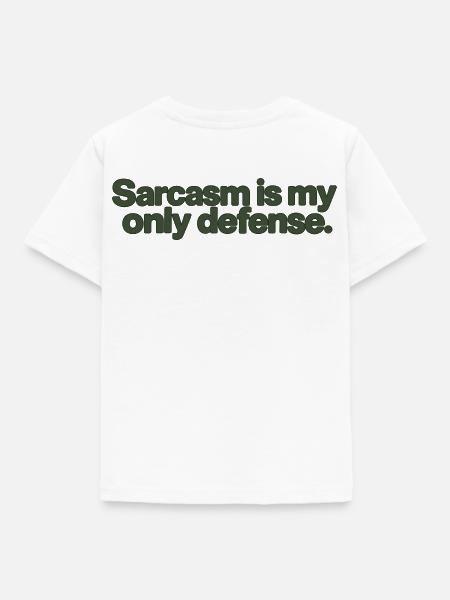 Sarcasm Is My Only Defense - Kinder T-Shirt - Weiß