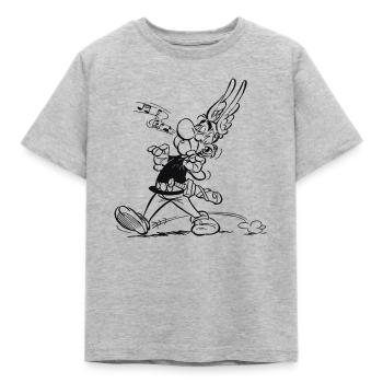 Asterix & Obelix - Asterix singt - Kinder T-Shirt - Grau meliert - Vorne - AI Model Kid Male (0cm)