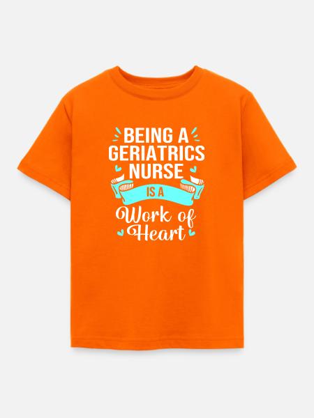 Altenheim Altenpflegerin Krankenschwester - Kinder T-Shirt - Orange
