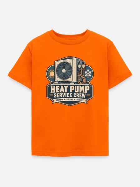 Heat Pump Service Crew Wärmepumpe - Kinder T-Shirt - Orange