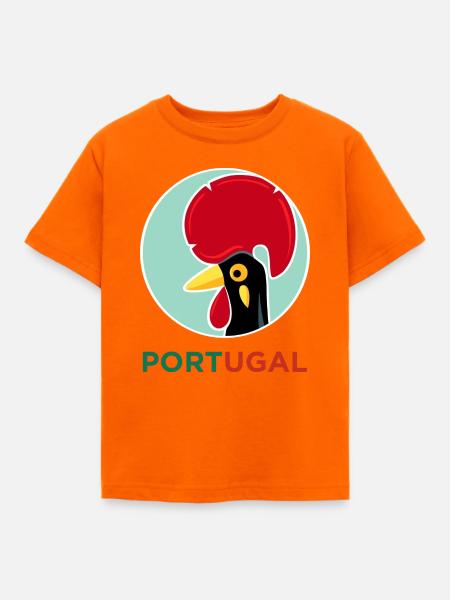 Hahn von Barcelos, Portugal - Kinder T-Shirt - Orange