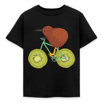 Neugieriger Kiwivogel Neuseeland - Kinder T-Shirt - Schwarz - Vorne - AI Model Kid Female (0cm)