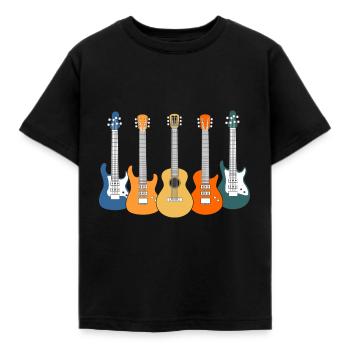 Gitarren - Kinder T-Shirt - Schwarz - Vorne - AI Model Kid Female (0cm)