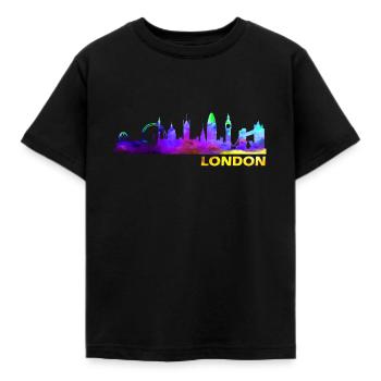 London London LONDON London - Kinder T-Shirt - Schwarz - Vorne - AI Model Kid Female (0cm)