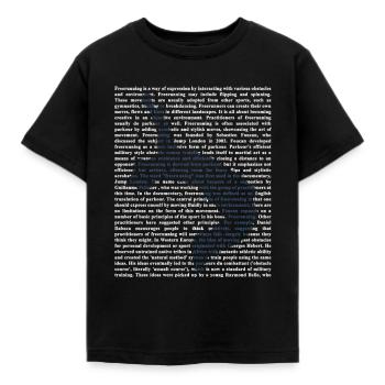 Waghalsiger Freerunning Straßensport - Kinder T-Shirt - Schwarz - Vorne - AI Model Kid Female (0cm)