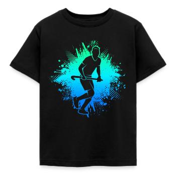 Feldhockey Hockey Jungen Herren Hockeyspieler - Kinder T-Shirt - Schwarz - Vorne - AI Model Kid Female (0cm)