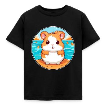 Hamster Aquarell Cartoon Kawaii Clipart Tier - Kinder T-Shirt - Schwarz - Vorne - AI Model Kid Female (0cm)