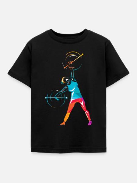 Eleganter Majorettenstab Showauftritt - Kinder T-Shirt - Schwarz