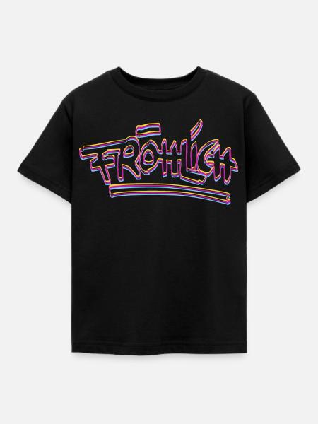 Fröhlich Neon Graffiti - Kinder T-Shirt - Schwarz