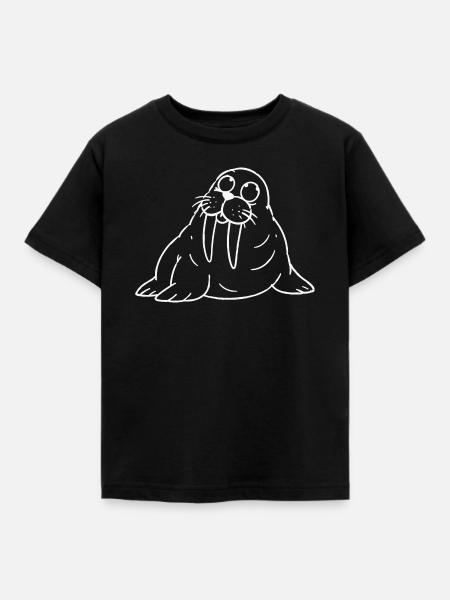seehund_seeloewe - Kinder T-Shirt - Schwarz