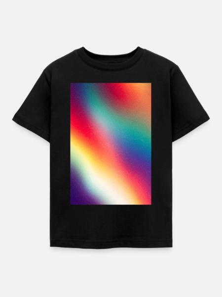 Regenbogenlichtbögen Poster Design - Kinder T-Shirt - Schwarz
