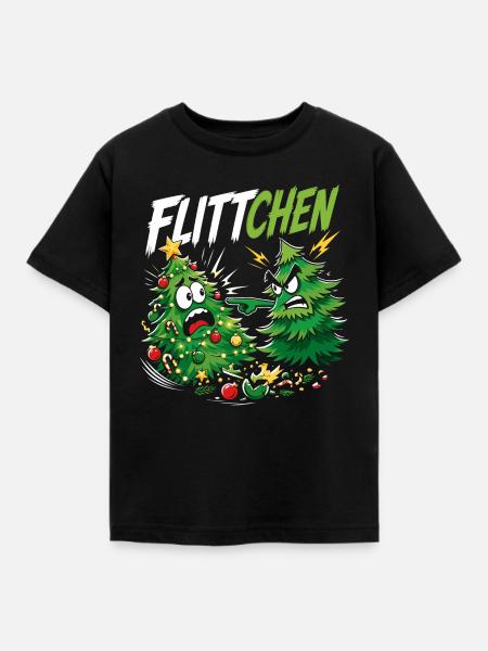 Tannenbäume Lustig Flittchen Spruch - Kinder T-Shirt - Schwarz