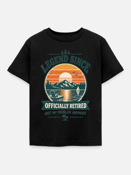 Legende Seit Ruhestand Officially Retired - Kinder T-Shirt - Schwarz
