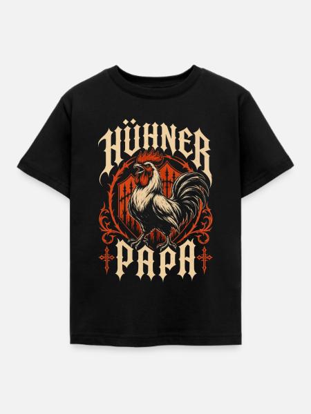 Hühner Papa Hühnerbesitzer - Kinder T-Shirt - Schwarz