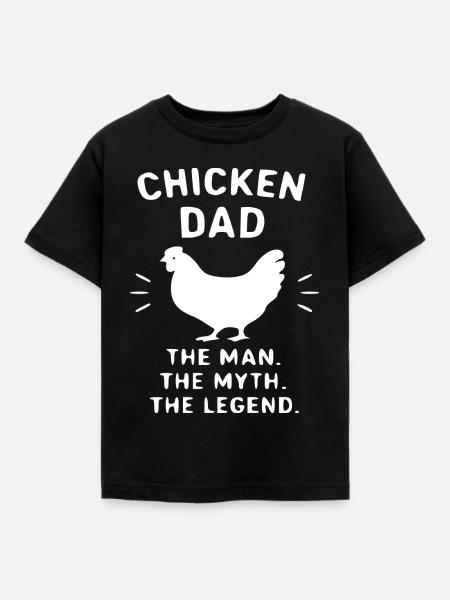 HuhnVater Legende Motiv - Kinder T-Shirt - Schwarz