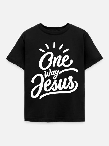 Einweg-Jesus-christlicher Glaube - Kinder T-Shirt - Schwarz