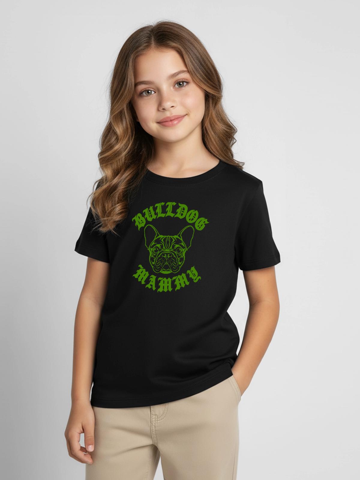 Bulldog Makers Emblem - Kinder T-Shirt - Schwarz - Vorne - AI Model Kid Female (0cm)