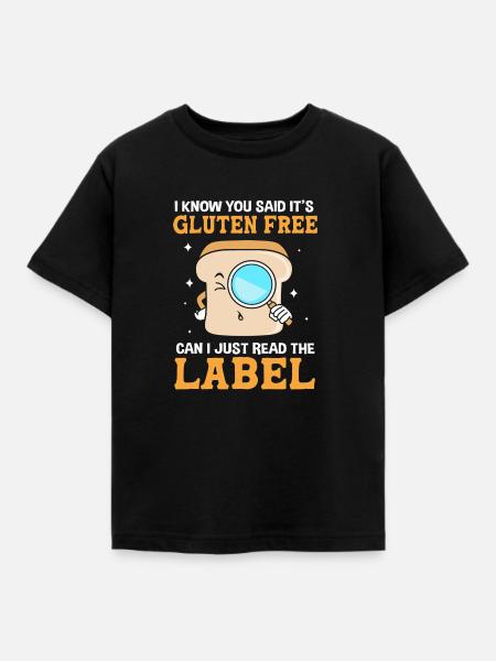 Glutenfrei - Kinder T-Shirt - Schwarz
