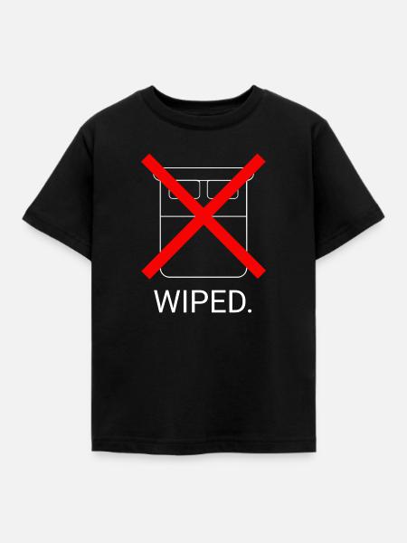 Minimalist Wiped Gaming Design - Kinder T-Shirt - Schwarz