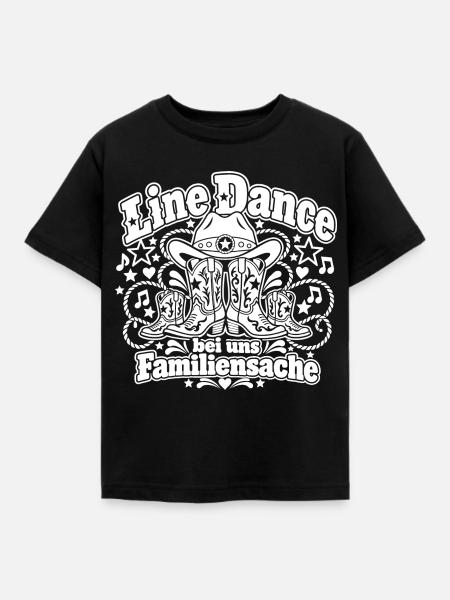 Line Dance Familiensache - Kinder T-Shirt - Schwarz