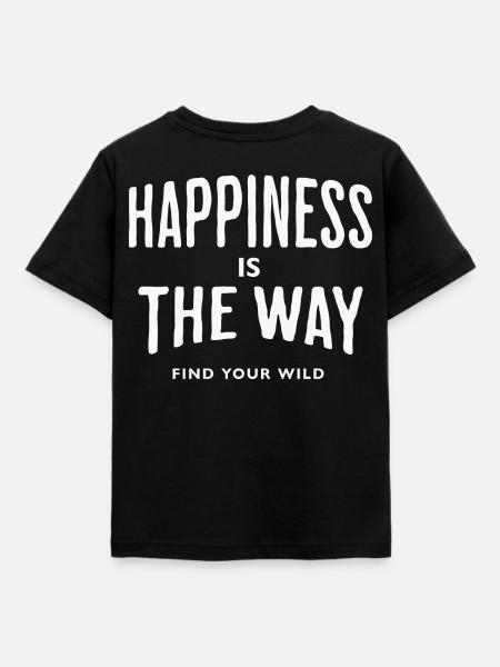 Glück ist dein Wildnis - Kinder T-Shirt - Schwarz