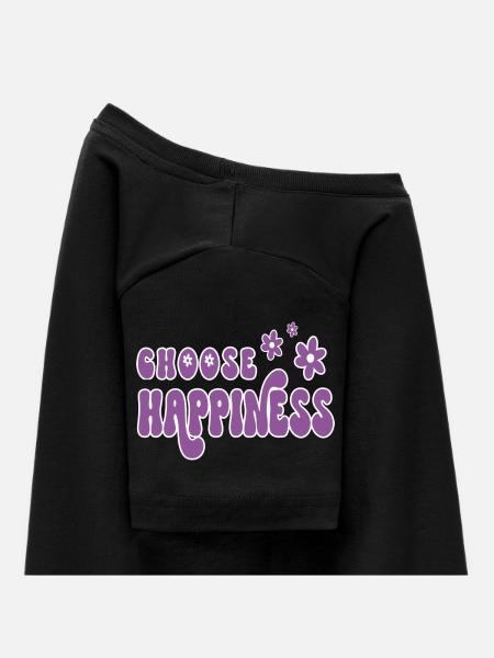 Choose Happiness - Kinder T-Shirt - Schwarz