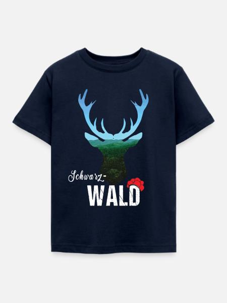Schwarzwald Hirsch - Kinder T-Shirt - Navy