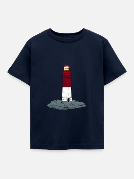 Leuchtturm - Kinder T-Shirt - Navy