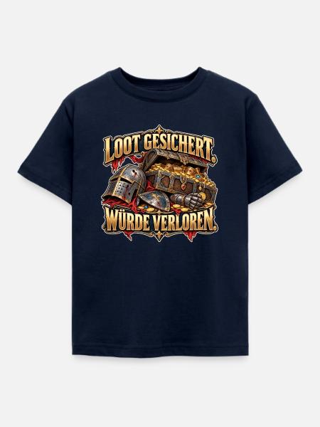 Loot ohne Würde - Kinder T-Shirt - Navy