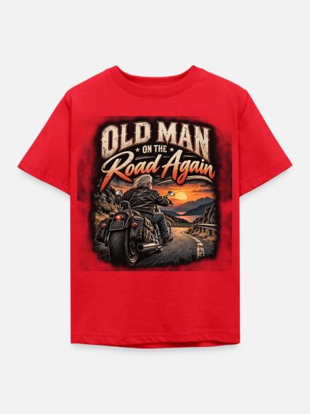 Old Biker - Kinder T-Shirt - Rot