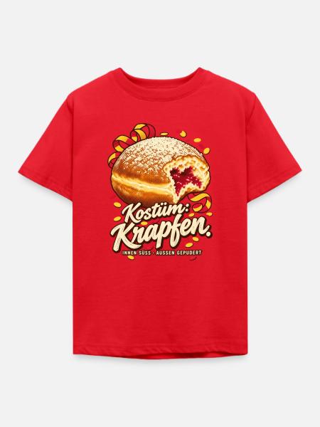 Kostüm Krapfen Fasching - Kinder T-Shirt - Rot