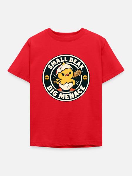 Kleiner Schnabel, Große Bedrohung - Kinder T-Shirt - Rot